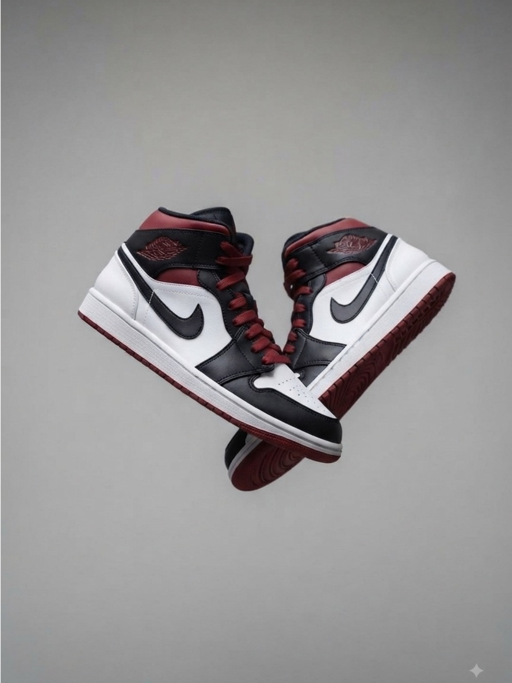 Jordan Men's High-Top Sneakers - Black White Burgundy